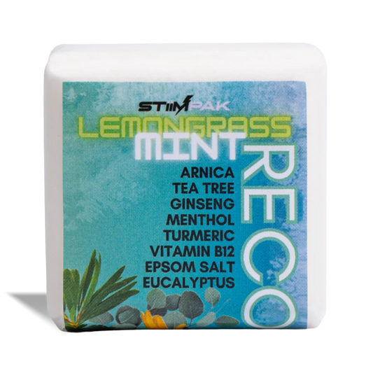 StiimPak Lemongrass Mint product packaging with natural elements