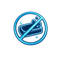 Icon of a no soap symbol on a transparent background