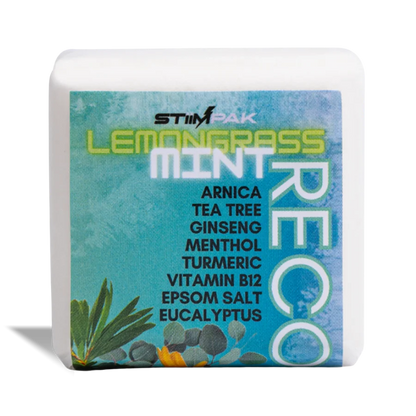 StiimPak Lemongrass Mint product packaging with natural elements