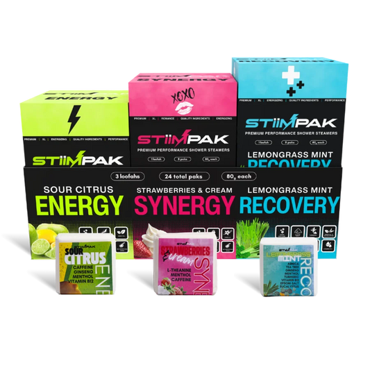 Collection of StiimPak product boxes with various scents